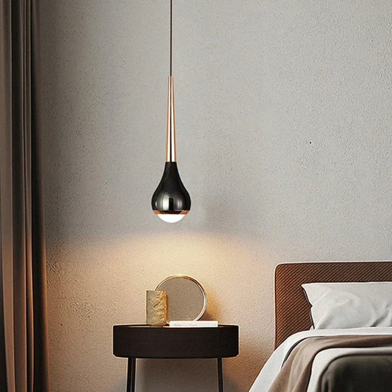 Lamp Minimalist Design Modern Pendant Light, LED Pendant Lighting For Bedroom Living Room Bathroom, Restaurant Single Hanging - vue 4 sur 7
