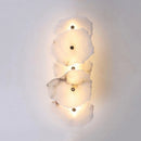 applique murale led créative feuilles de marbre pour hôtel de luxe