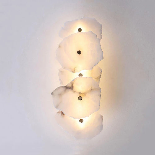 applique murale led créative feuilles de marbre pour hôtel de luxe - vue 4 sur 11