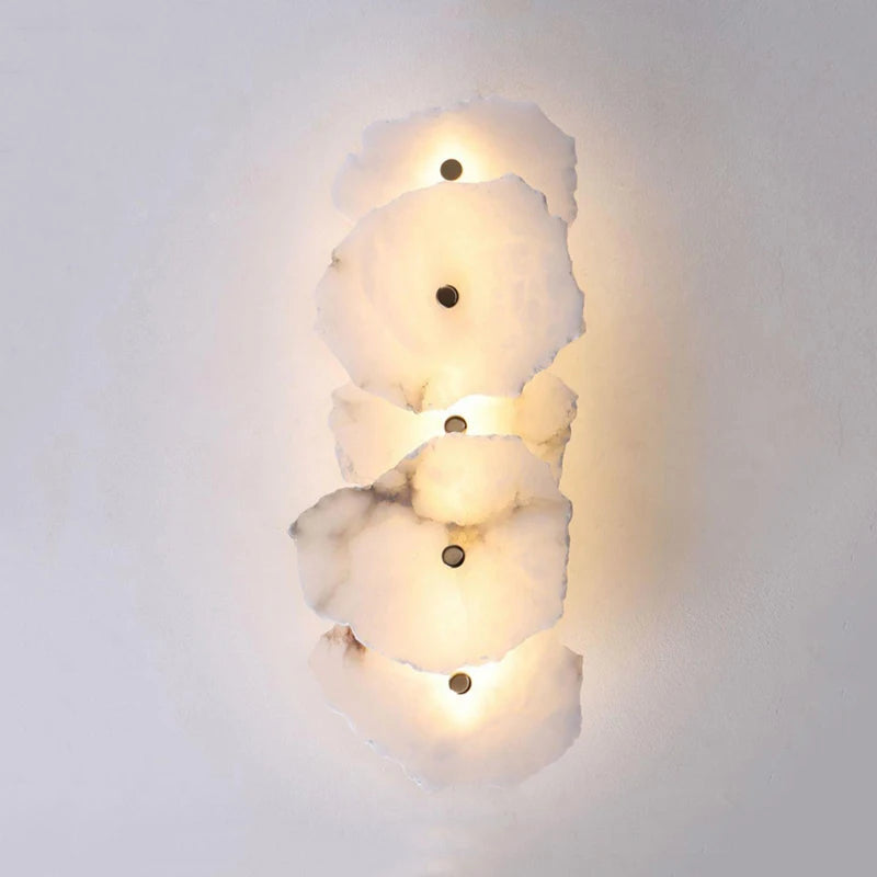 applique murale led créative feuilles de marbre pour hôtel de luxe - vue 4 sur 11