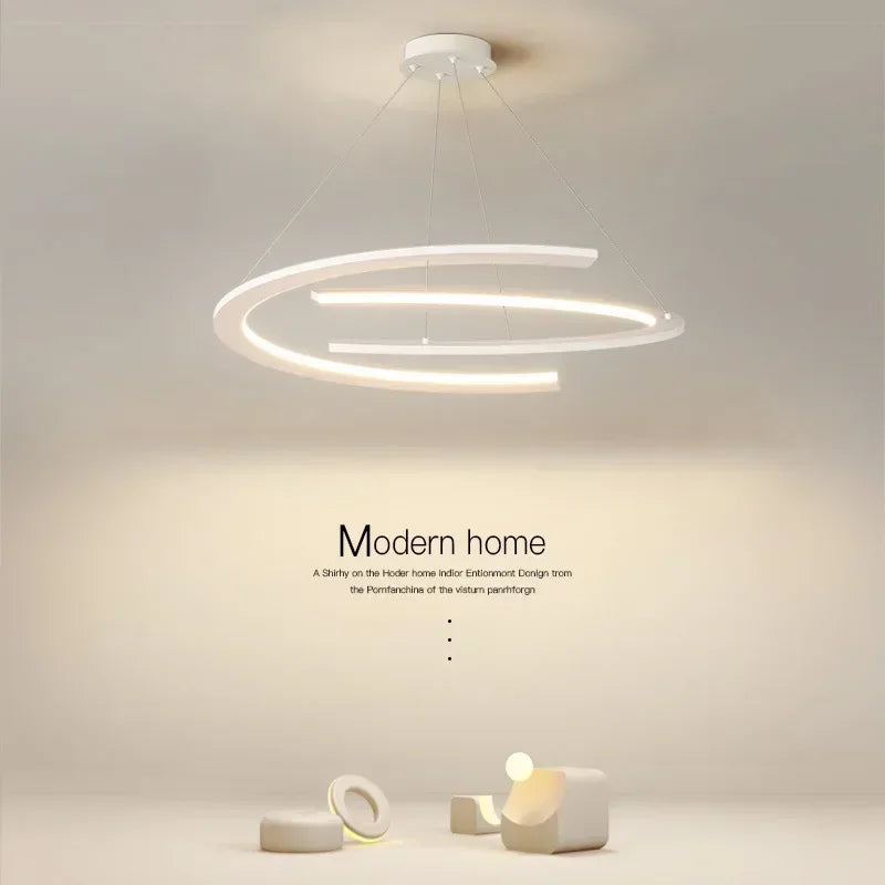 lustre led moderne pour décoration intérieure lumineuse - vue 3 sur 21