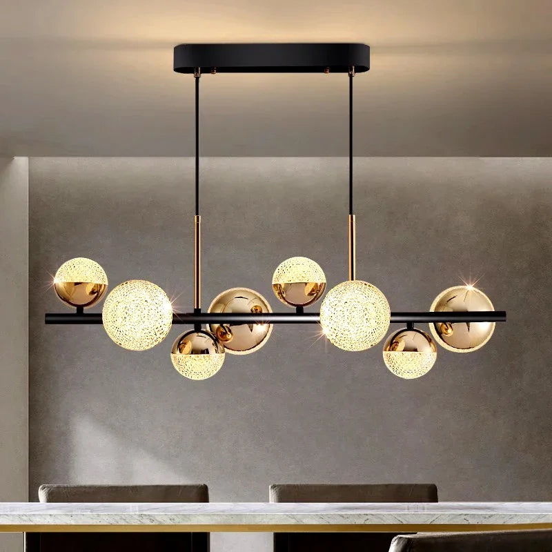 lustre moderne en verre led pour décoration intérieure - vue 2 sur 8