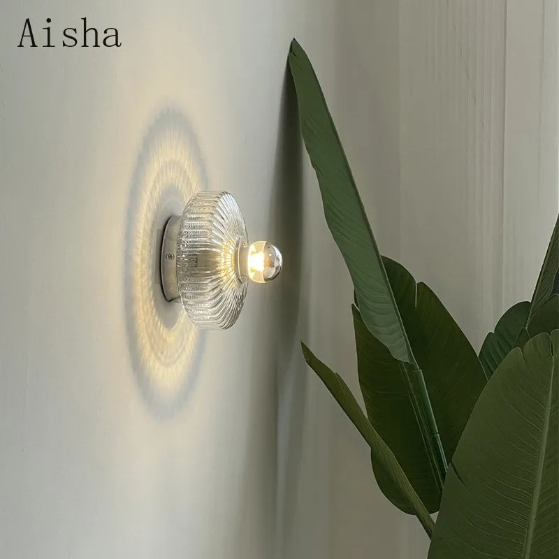 applique murale led moderne en verre minimaliste pour intérieur élégant - vue 4 sur 7