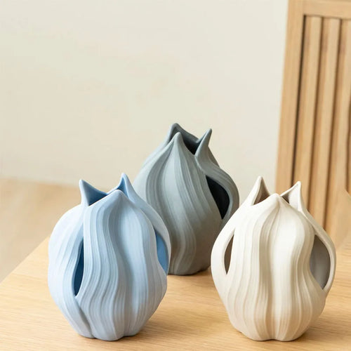 vase en céramique nordique pour décoration et arrangements floraux - vue 2 sur 8