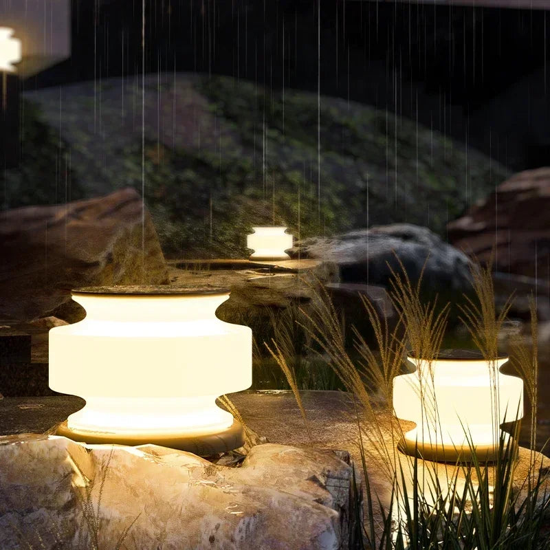 lampe solaire étanche pour éclairage extérieur moderne jardin et paysage - vue 3 sur 8
