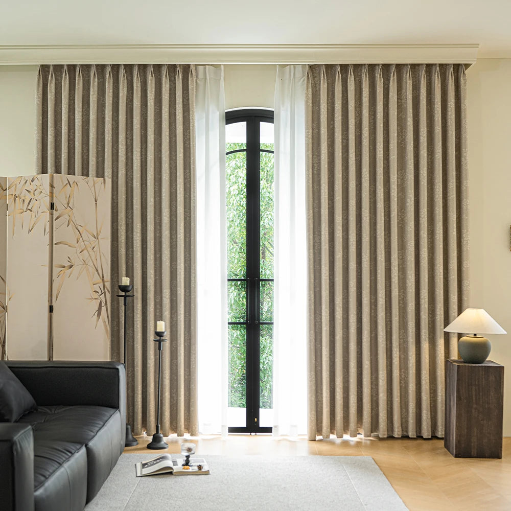 Rideau occultant floral moderne pour salon chambre