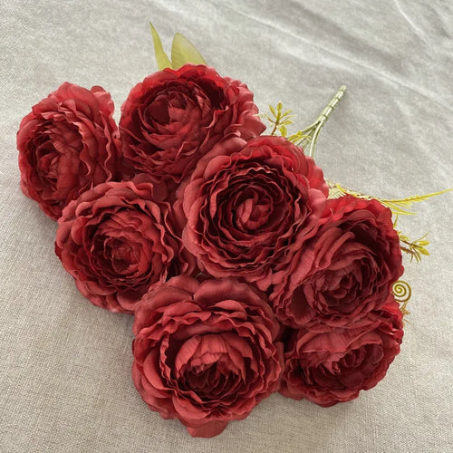 bouquet de pivoines artificielles en soie pour décoration florale - vue 18 sur 17