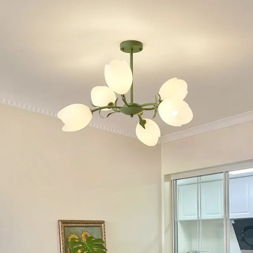 lustre orchidée à LED pour éclairage romantique et chaleureux - vue 4 sur 14