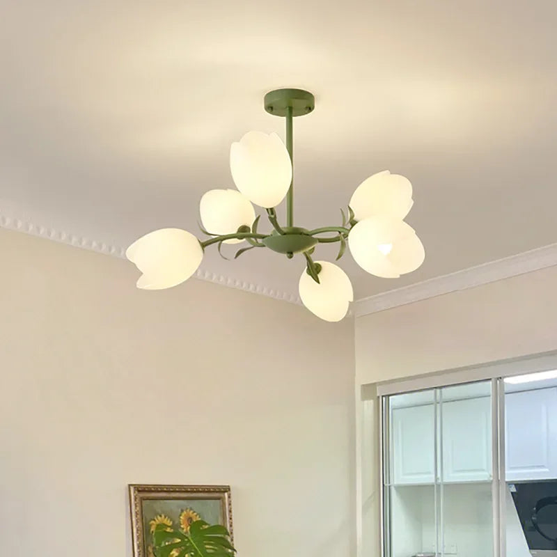 lustre orchidée à LED pour éclairage romantique et chaleureux - vue 3 sur 14