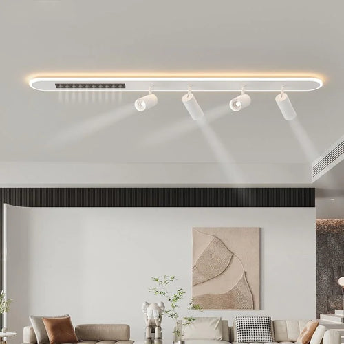A New Type Of Nordic Long Strip Household LED Chandelier, Used For Living Rooms, Bedrooms, Halls, Balconies, Spotlights, And - vue 2 sur 9