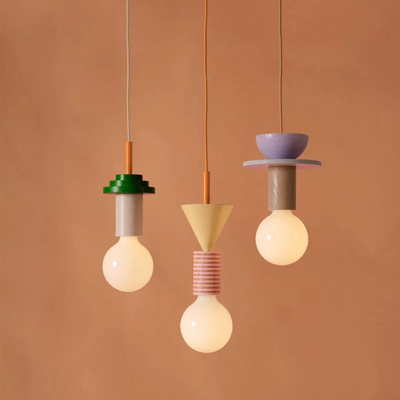 Bois moderne suspension LED lumières cuisine nordique décor à la maison lampe suspendue Restaurant plafond Lustre Lustre chambre luminaire - vue 5 sur 17