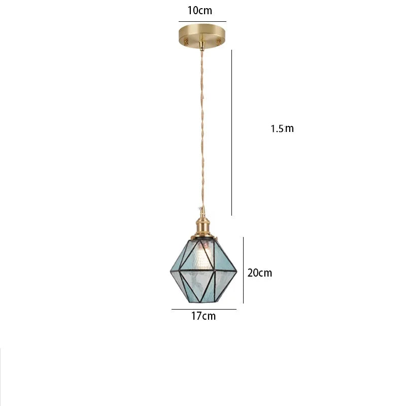 suspension en verre teinté style nordique pour éclairage industriel - vue 15 sur 18