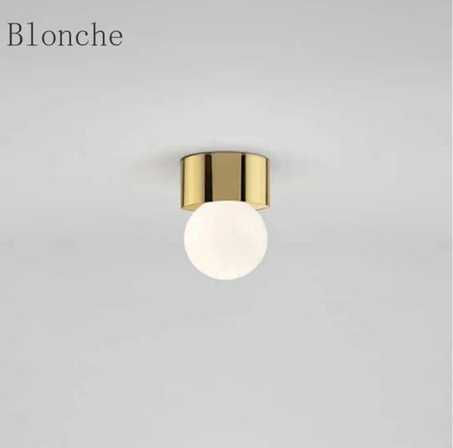 Plafonnier Led rond en forme de boule de verre - vue 3 sur 15