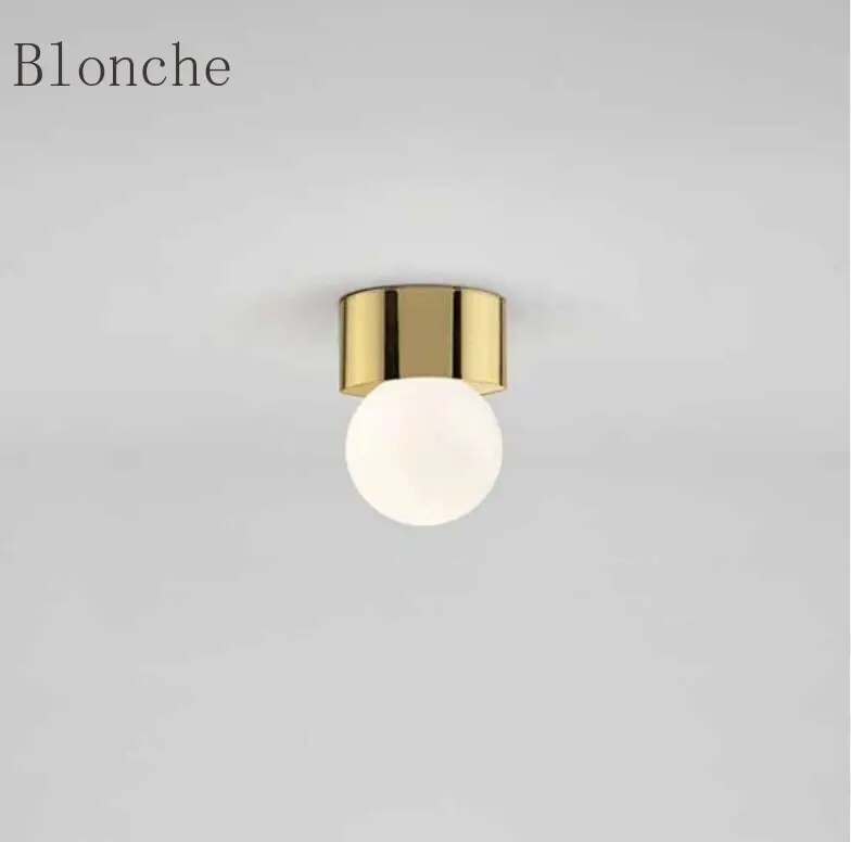 Plafonnier Led rond en forme de boule de verre - vue 2 sur 15