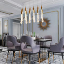 lustre led moderne en cristal pour grand escalier