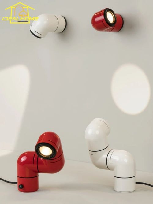 lampe à poser led médiévale design pipe à eau moderne - vue 3 sur 7