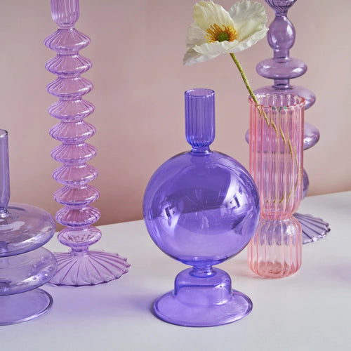 bougeoirs en verre pour décoration de mariage et cadeau Noël - vue 5 sur 24