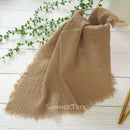 Serviette de table gaze de coton rustique lot12