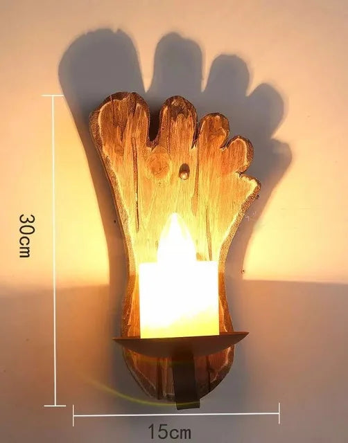 Applique murale LED industrielle rétro en bois - vue 21 sur 21