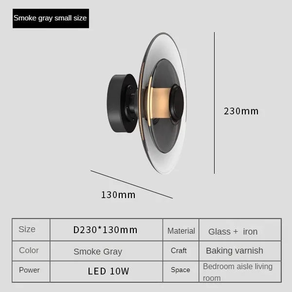 applique murale LED en verre design créatif minimaliste - vue 8 sur 12