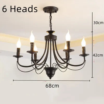 lustre en fer forgé noir et blanc design intérieur moderne - vue 12 sur 23