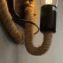 applique murale rétro en corde de chanvre pour intérieur