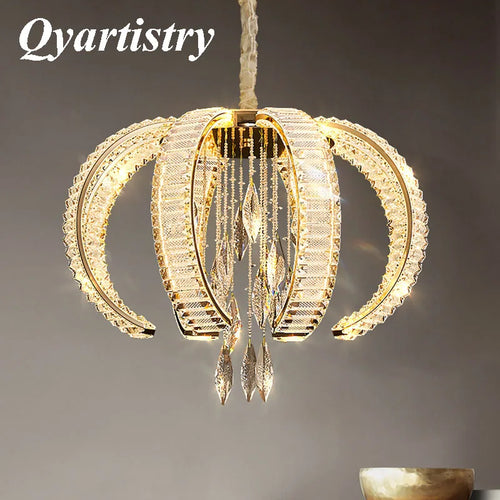 lustre de luxe en cristal pour villas haut de gamme personnalisé - vue 2 sur 9