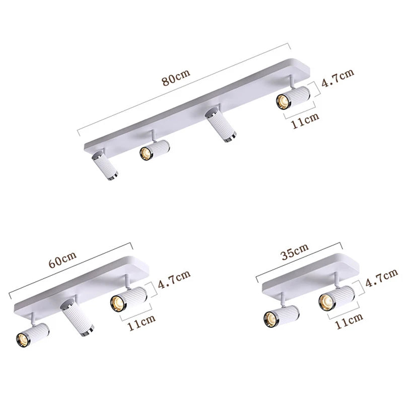 Surface Mount Cloakroom Ceiling Lamps 350 Degree Adjustable LED Spotlight Living Room Aisle Hallway Stair Ceiling Light White - vue 4 sur 14