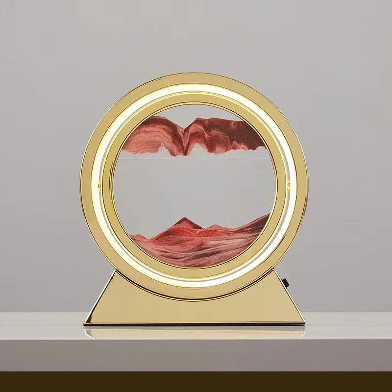 lampe de table créative avec sable mouvant 3D décoratif - vue 7 sur 24