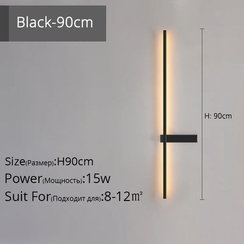 applique murale led minimaliste en aluminium pour éclairage intérieur - vue 13 sur 18