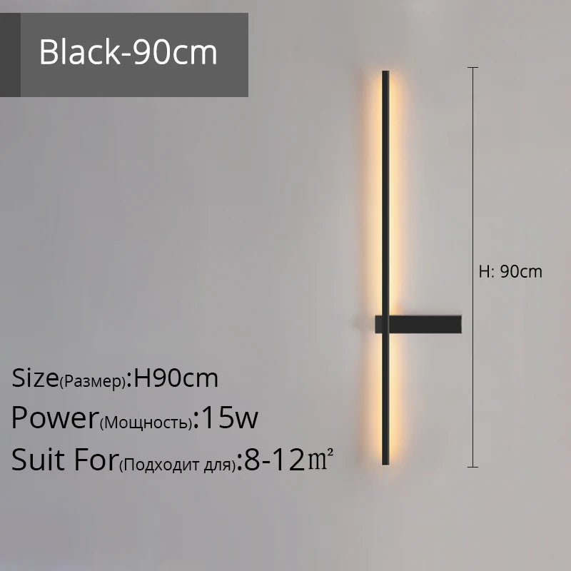 applique murale led minimaliste en aluminium pour éclairage intérieur - vue 12 sur 18