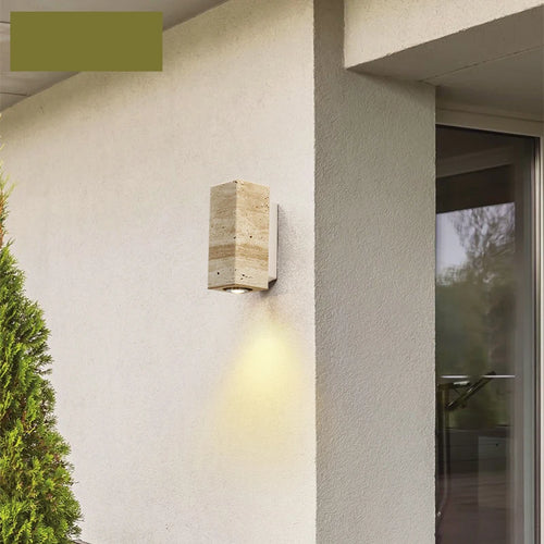 Moderne marbre applique murale LED chambre lampe extérieure décoration murale abat-jour LED luminaire pour la décoration intérieure chambre or lampes - vue 8 sur 10
