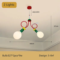 lustre design memphis coloré pour chambre enfant