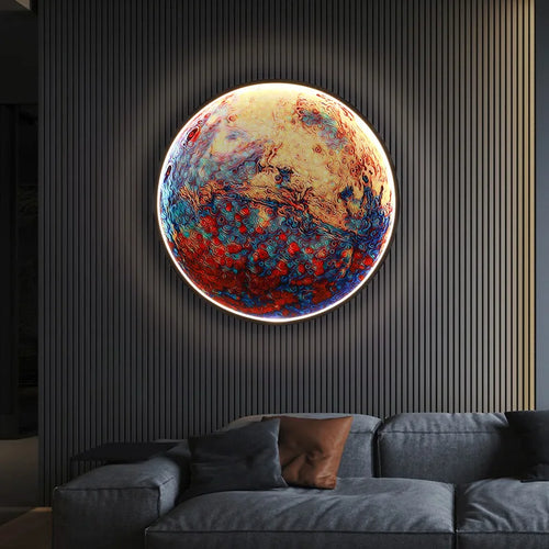 applique murale led en forme de lune pour décoration intérieure - vue 2 sur 17