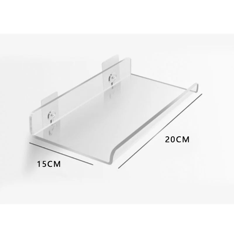 étagère murale flottante en acrylique transparent pour rangement organisé - vue 43 sur 57