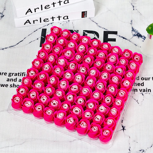 lot de 81 roses artificielles en savon pour décorations et cadeaux - vue 7 sur 18