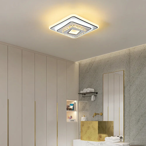 plafonnier moderne minimaliste en cristal à led créatif