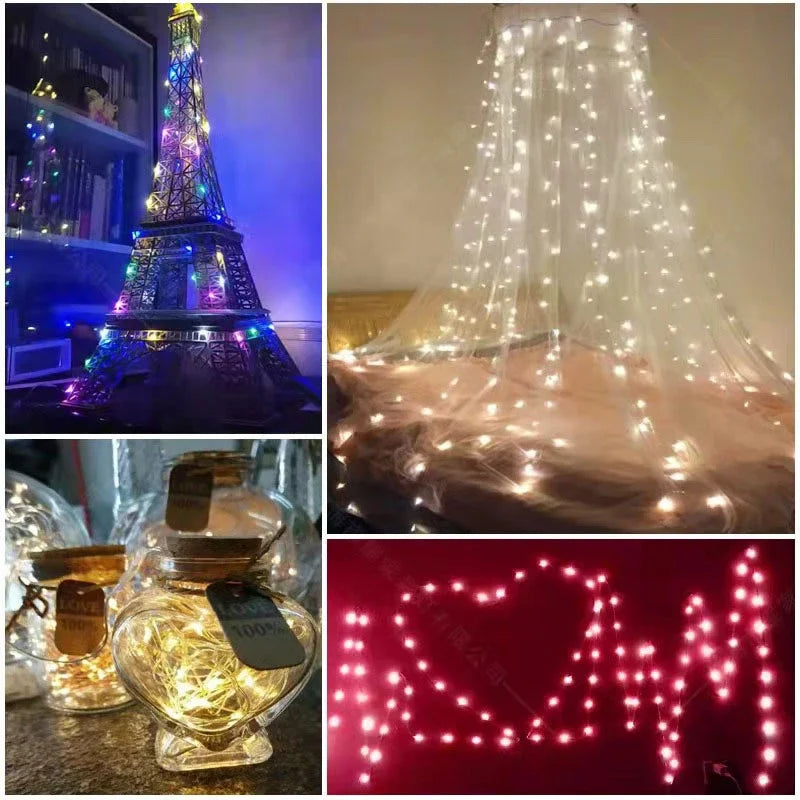 guirlande lumineuse led pour mariage fête jardin et décoration - vue 5 sur 9