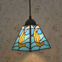 suspension créative voilier tiffany décoration intérieure méditerranéenne