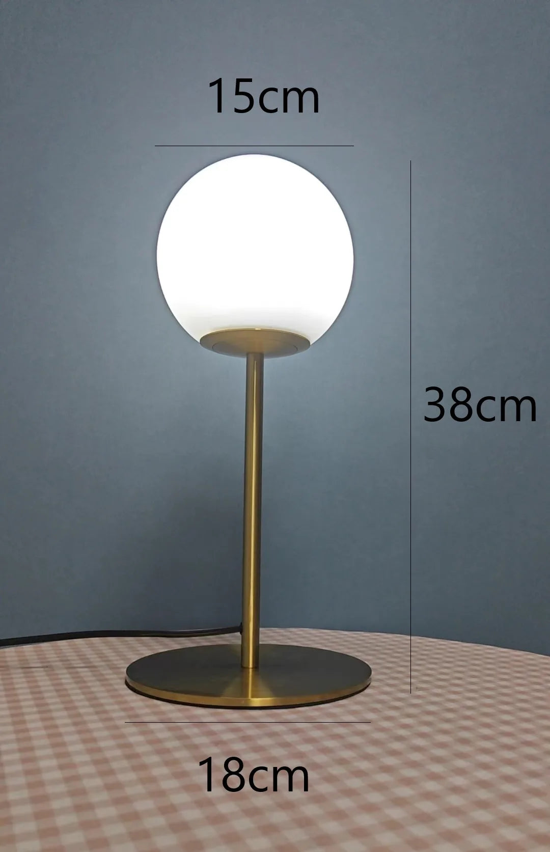 lampe de table moderne créative en verre led nordique