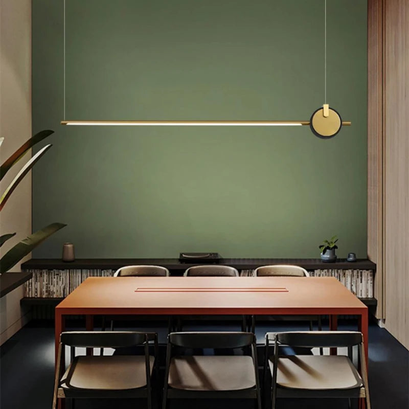 lustre moderne minimaliste en acrylique pour bureau et espace de travail - vue 4 sur 8