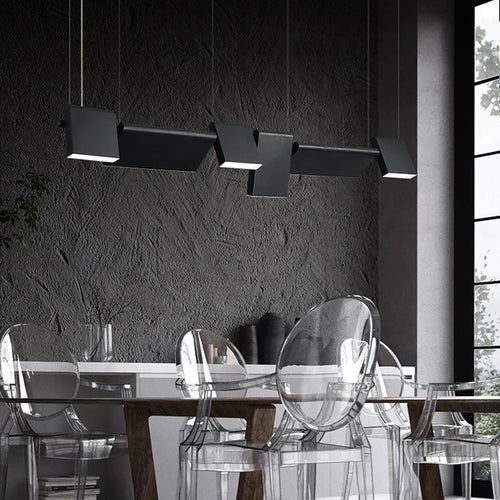 lustre led design moderne rotatif pour intérieur décoratif - vue 5 sur 8