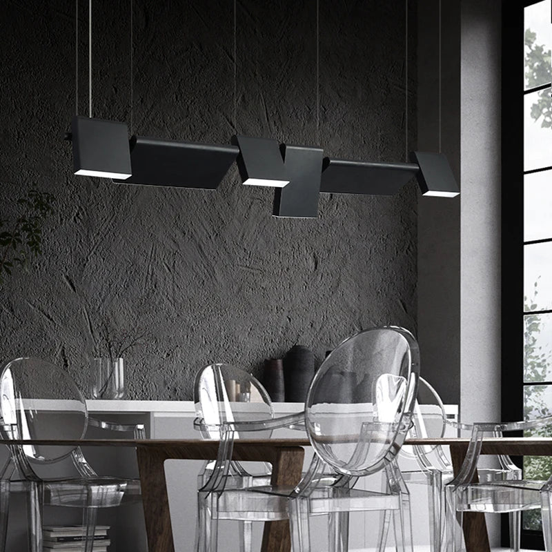 lustre led design moderne rotatif pour intérieur décoratif - vue 5 sur 8