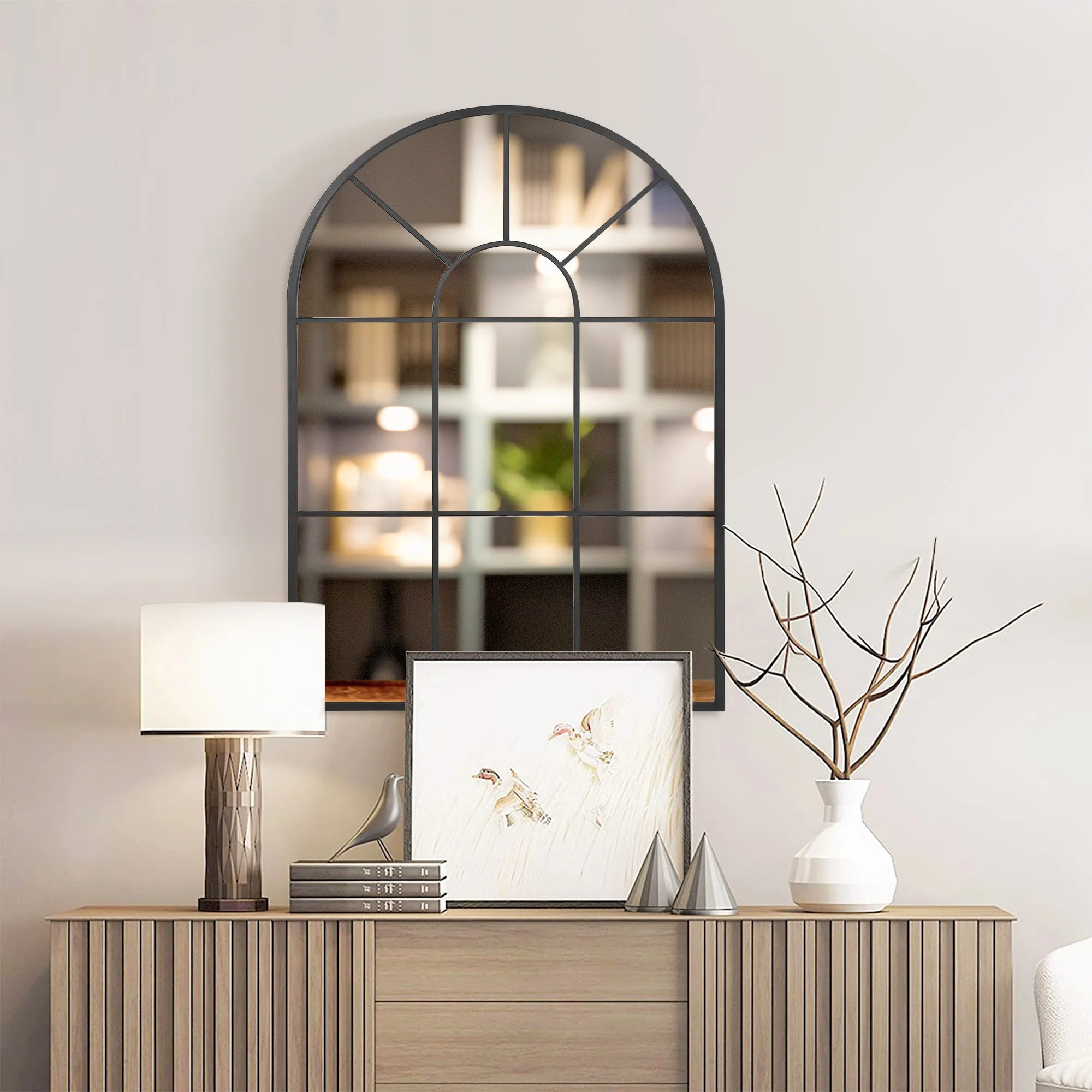 miroir décoratif mural style fenêtre pour intérieur - vue 4 sur 7
