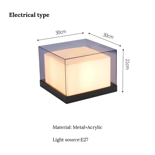 pilier lumière solaire extérieure étanche pour jardin villa - vue 14 sur 14