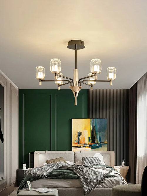 lustre moderne éclairage intérieur suspension design élégant - vue 3 sur 9