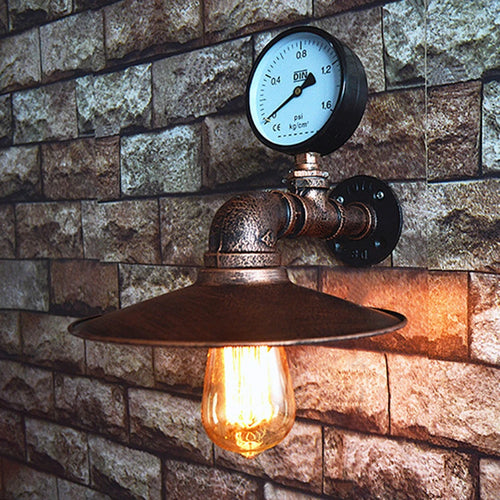 applique murale vintage steampunk à tuyau d'eau design industriel - vue 5 sur 10