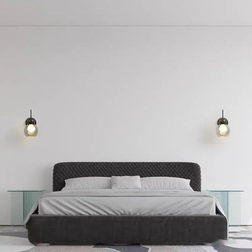 applique murale moderne en verre et cuivre design élégant pour intérieur - vue 5 sur 10