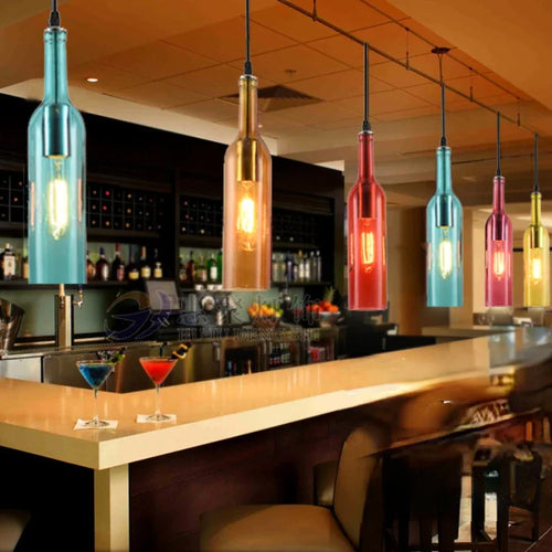 lustre nordique créatif moderne en forme de bouteille de bière - vue 10 sur 13