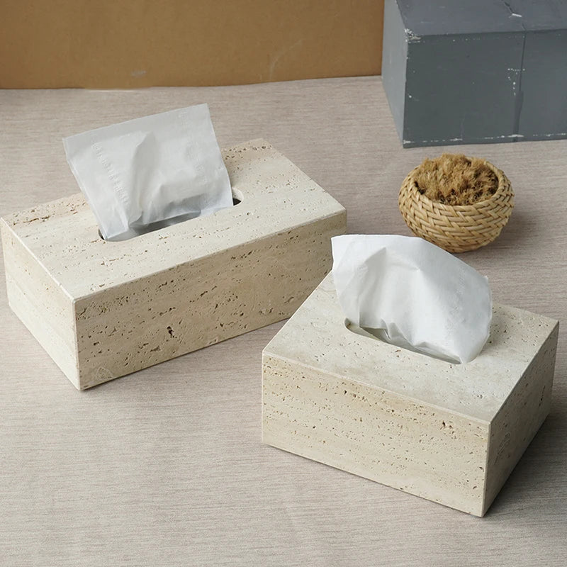 ensemble d'accessoires élégants en travertin pour la salle de bain - vue 3 sur 30